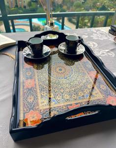 Plateau en bois imprimé UV, durable, avec impression à l'encre, pour usage commercial intensif, idéal pour la vente en gros et comme plateau de service - Product Image 3