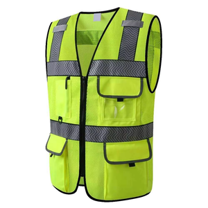 Reflective Safety Vest Hi Vis Workwear Reflective Clothing Reflector Vest Luminous <b>Clothes</b> Men <b>Construction</b> Vest - Product Image 1