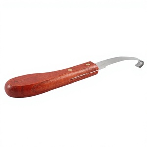 Cuchillo para Pezuñas de Caballo de Acero Inoxidable con Mango de Madera, Cuchilla Curva para Recortar Pezuñas - Product Image 4