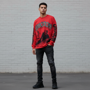 Heavyweight Men <b>Sweatshirt</b> Custom 100% Cotton 2026 <b>Retro</b> Loose Fit Crewneck Streetwear OEM Manufacturer - Product Image 6