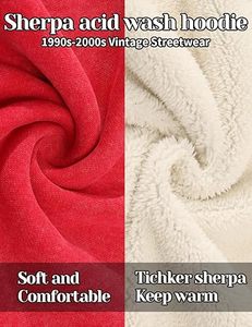 Custom Logo <b>Sherpa</b> <b>Lined</b> <b>Hoodie</b> Casual Fashion Oversized Acid Wash <b>Hoodie</b> With <b>Sherpa</b> Fleece Luxury <b>Sherpa</b> <b>Lined</b> Pullover <b>Hoodie</b> - Product Image 6