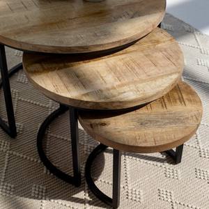 Mesa de Centro Vandana Astra Nimbus de Madera de Mango para Interiores de Sala de Estar Moderna - Product Image 2