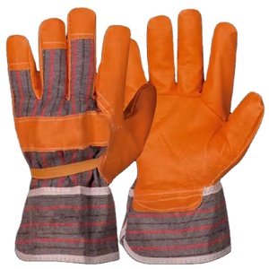 Guantes de Seguridad de Cuero de Cabra Canadiense Resistentes, Textura Lisa, Certificación CE, Grosor de 11 oz, Precio Económico al por Mayor - Product Image 3
