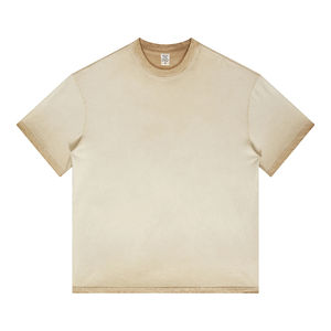 Camiseta de Verano para Hombre, Cuello Redondo, Estilo Batik, Lavado Ácido, 100% Algodón Transpirable, Manga Corta, Talla Grande - Product Image 4