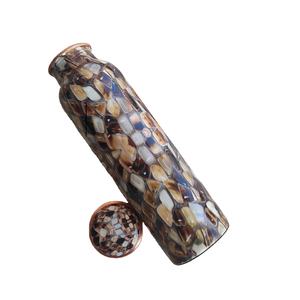 Elegant Stones Printed Metal <b>Water</b> Bottle Lightweight Durable Reusable Drinking <b>Container</b> for Modern Lifestyle Use - Product Image 1