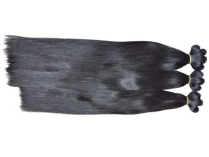 Extensiones de Cabello Humano Virgen Indio a Granel, Liso, Doble Trama, Cabello Humano Negro - Product Image 3