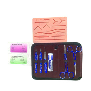 Kit de pratique de la suture pour la dissection, la formation en anatomie chirurgicale et le développement des compétences, kit de suture pour étudiants en médecine, acier inoxydable - Product Image 1