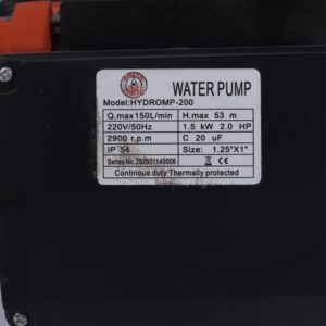 Hydroplus 2HP Stainless Steel Horizontal Pressure Booster Pump 150L Min Flow 54MHead 220V Heavy Duty For Home And Commercial Use - Product Image 2