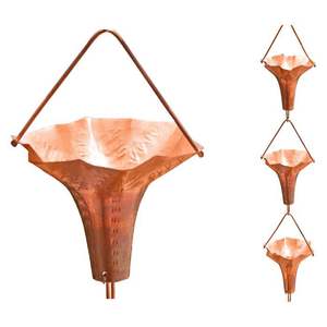 Chaîne de pluie artistique en pétales de lotus, élément décoratif suspendu pour le drainage des toits de jardins de luxe - Product Image 4