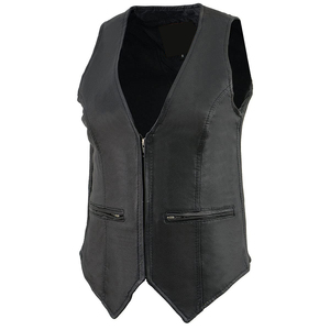 Chaleco de Motociclista de Cuero Vacuno para Mujer, Fabricado con Cuero de Primera Calidad, Chaleco de Motociclista Clásico de Cuero Vacuno para Mujer - Product Image 4