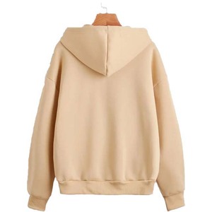 Sweat-shirt à capuche tissé surdimensionné bleu Pakistan pour femme, grande taille, respirant, avec fermeture éclair, badge et cristaux, style streetwear automne - Product Image 4