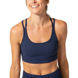 Soutien-gorge de sport pour femmes grandes tailles, col halter en V profond, respirant, écologique, offrant un bon maintien, confortable, élastique, léger et réversible - Product Image 2