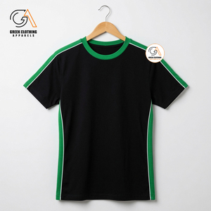 Ropa Griega, Camiseta de Cuello Redondo Lisa, Gris, Verde, Rosa, Manga Corta, Corte Regular, Informal, 100% Algodón, para Adultos - Product Image 5
