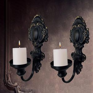 Metal <b>Candle</b> <b>Sconce</b> Decorative <b>Candle</b> Holder Set of Two Wall Mounted <b>Candle</b> Stick Stand for Bedroom Wedding Party Home Decor - Product Image 5