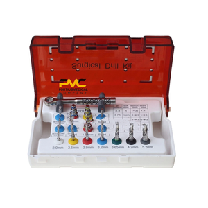 Kit de taladros quirúrgicos para implantes dentales con irrigación externa, llave e instrumentos para procedimientos precisos de implantes - Product Image 2