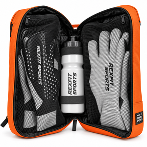 Sac de transport robuste pour équipement de gardien de but de football, personnalisé, avec compartiment en filet zippé et poignée de transport, organisateur avec poignée solide - Product Image 3