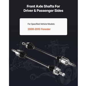 Assemblaggio Semiasse Anteriore Sinistro e Destro (2 Pezzi) in Acciaio, Ricambio Giunto CV per Auto Lato Guida e Passeggero - Product Image 2