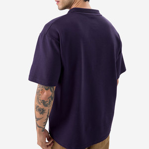 เสื้อโปโลผู้ชายสีม่วง ผ้าฝ้าย แขนสั้น สวมใส่สบาย ระบายอากาศได้ดี น้ำหนักเบา เหมาะสำหรับฤดูร้อน ทรงโอเวอร์ไซส์ - Product Image 2