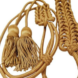 Coated Reflective Drawcord Lanyard Shoulder Cords 100% Cotton 8 Strand <b>Braided</b> Uniform <b>Accessories</b> Direct Export Manufacturers - Product Image 3