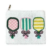 Tas Selempang Kanvas Bordir Manik-Manik Katun Buatan Tangan Motif Balon Udara, Tas Resleting Modis untuk Wanita, Cocok untuk Olahraga dan Acara