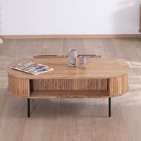 Table basse Vandana Golden Detail avec grand tiroir Bopee