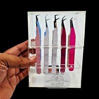 Support de pince à épiler acrylique personnalisé support de pince à épiler d'extension de cils en acrylique avec support d'affichage de couverture pour produits de cils