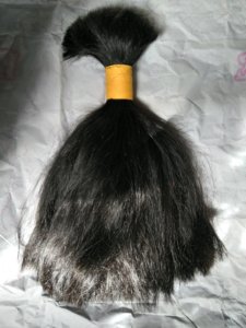Extensions de cheveux vierges indiens non-Remy, super double drawn, lisses, 10-14 pouces, 100% cuticules alignées, en vrac - Product Image 3