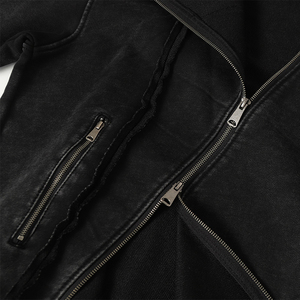 เสื้อฮู้ดดี้แบรนด์อเมริกันแนวสตรีทแฟชั่นสำหรับผู้ชาย ดีไซน์แบบ Deconstructed พร้อมฮู้ดรูปทรงแปลกตา - Product Image 6