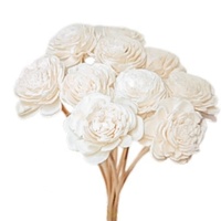 Diffuseur d'air Sola Flower Presents Rotin naturel Reed Stick/Reed Diffuseur avec grande tête de fleur