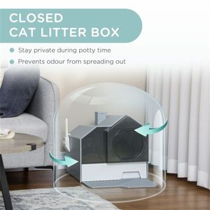 Lettiera Automatica per Gatti - Misura XXL, Ampio Spazio Interno, Facile da Pulire, in Plastica, Grande Capacità, Forma Quadrata - Product Image 5