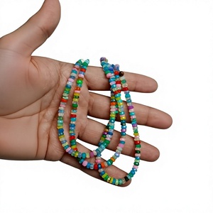 Perles facettées rondes en opale disco naturelle de qualité supérieure, taille 4 mm à 5 mm, perles en opale disco arc-en-ciel pour la fabrication de bijoux - Product Image 1