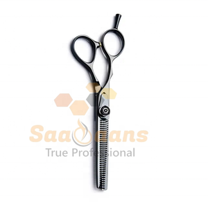 กรรไกรตัดผมใบมีดคมทำจากสเตนเลสเคลือบสีดำสำหรับมืออาชีพกรรไกรตัดผม - Product Image 6