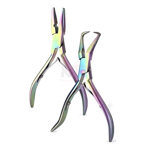 Stainless Steel Hair Extension <b>Tools</b> Hair <b>Plier</b> <b>Multi</b> Functional <b>Pliers</b> Flat Curved Tip Hair Extension <b>plier</b> - Product Image 5