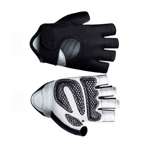 Guantes Deportivos QASWA Profesionales de Piel de Vacuno Auténtica con Cierre de Velcro, Sin Dedos, para Gimnasio, Transpirables, Antideslizantes y Acolchados - Product Image 3