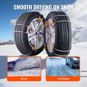 Set di 8 Catene da Neve in Lega di Manganese per Emergenze, per Pneumatici con Larghezza 9.2-11.2 Pollici/235-285 mm, Catene di Trazione per Ruote - Product Image 5