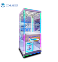 ZormenFast ROI Machine à griffes d'arcade lumineuse et colorée avec réglage de la probabilité de récompense en un clic, jeu de distribution de cadeaux multi-paiements