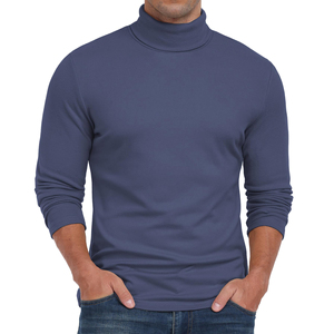 Mens Turtle High Neck Fashionwear Custom <b>Logo</b> And Size Slim Fit Cotton Pullover Breathable Comfortable Daily Wear Shirt - Product Image 4