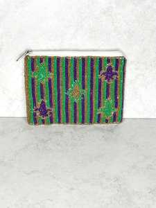 Pochette de mode verte à fleurs pour femme, style vintage, broderie, perles mélangées, impression numérique, pochette à main personnalisée - Product Image 6