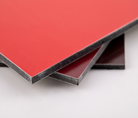 Panneau composite en aluminium mat au design moderne (feuille ACP ACM) couleur unie pour le revêtement mural extérieur dans les appartements et les hôtels