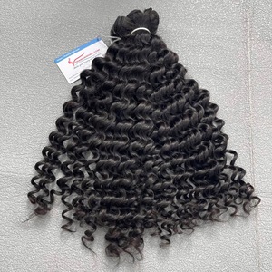 Meilleures ventes : Extensions de cheveux humains Remy vietnamiens, ondulations profondes à la vapeur, double trame machine, bouclées, sans nœuds - Product Image 4