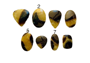 <b>TOP</b> QUALITY SEPTARIAN Cabochon Gemstone 100% Natural Yellow <b>Crystal</b> Loose Gemstone For Making Jewellery - Product Image 2