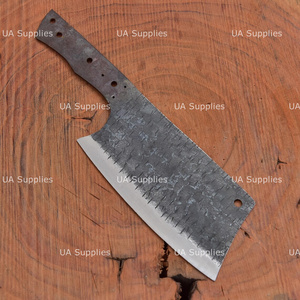 Cuchillo de Chef Forjado a Mano, Hoja en Bruto de Acero de Alto Carbono 1095, 55 HRC, Cuchillo para Cortar Huesos, Fabricación de Cuchillos de Chef DIY con Espiga Completa, OEM - Product Image 4