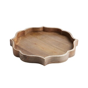 Plateau de service en bois fait main, plateau de cuisine pour fruits, en-cas, pain, fromage, desserts, apéritifs et présentation alimentaire - Product Image 4