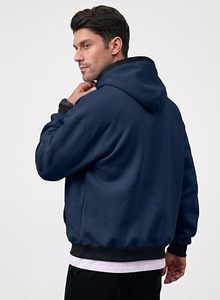 Sweat-shirts d'hiver en coton de haute qualité pour hommes, vente en gros, personnalisables, en molleton polyester/coton, imperméables, impression sur mesure - Product Image 3