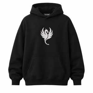 เสื้อฮู้ดดี้ผ้าฟลีซแบบโอเวอร์ไซส์สำหรับฤดูหนาว  ปักโลโก้ตามสั่ง  ลายฟีนิกซ์  สำหรับทั้งชายและหญิง - Product Image 5