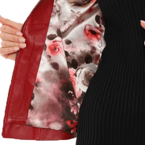 Genuine Leather for <b>Women</b> Top Trending <b>Lightweight</b> Collar High Quality Customized Service Cotton Filling <b>Women</b> Leather <b>Jacket</b> - Product Image 5