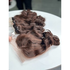Extensions de cheveux humains bouclés Funmi Bouncy, couleur bordeaux, cheveux vierges vietnamiens, donneur unique, pré-colorés, pointes pleines, vente en gros - Product Image 6
