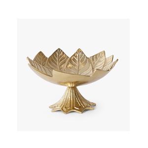 Bol décoratif doré sur piédestal, fait main en métal, organiseur de fruits et légumes, plaqué or, décoration de cuisine et de maison, accent de luxe, idéal pour un cadeau. - Product Image 5