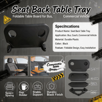 Van Bus siège plateau Table passager entraîneur pliable Table de repas automobile intérieur accessoires bateau Ferry utilisation