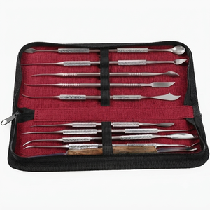 10pcs/<b>set</b> Metal Manual Dental Wax Carving Tools Spatula <b>Plaster</b> Knife Practical Versatile Teeth Whitening Kit Dentistry - Product Image 5